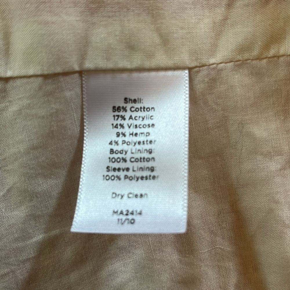 Talbots Orange,Pink & Cream Tweed Open Blazer w/pockets & Cropped Length Size 14 - Picture 13 of 17